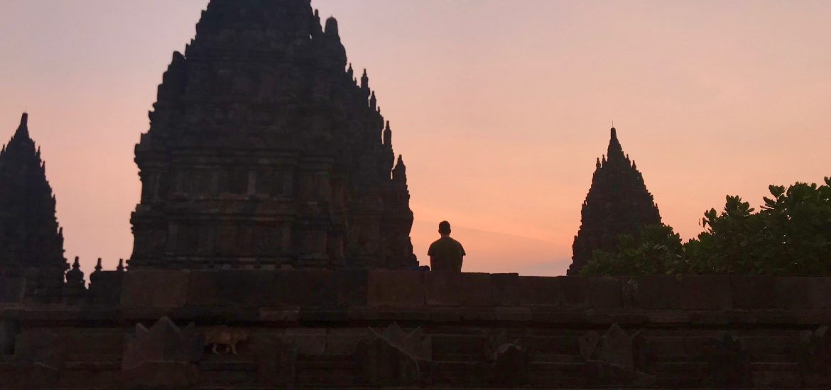 sunset prambanan java