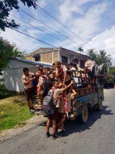 Sumatra tuk tuk school bus